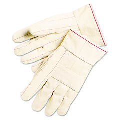 1,000 Series Canvas Double Palm and Hot Mill Gloves, Men's, PVC Dots, Dozen